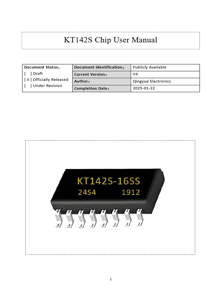 KT142S Voice Chip Pinout Guide | PDF | Usb | Computer File