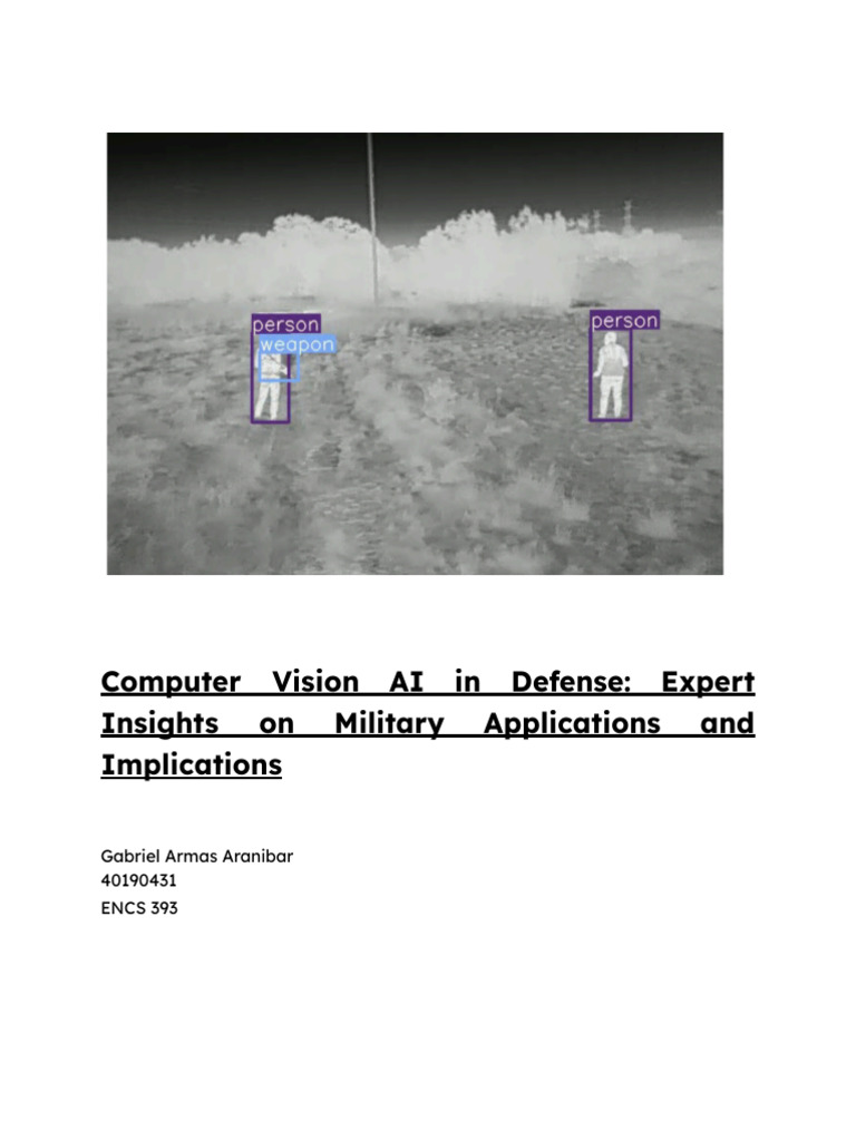 Military Applications of Computer Vision AI | PDF | Artificial ...