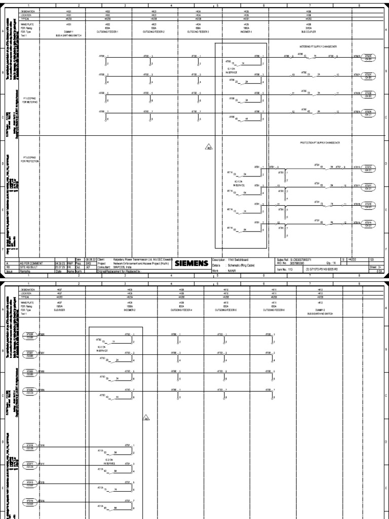 11kV Switchboard Schematic Design | PDF | Electrical Engineering