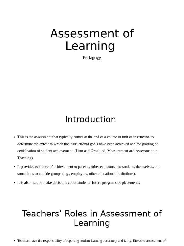 Effective Summative Assessment Strategies | PDF | Educational ...