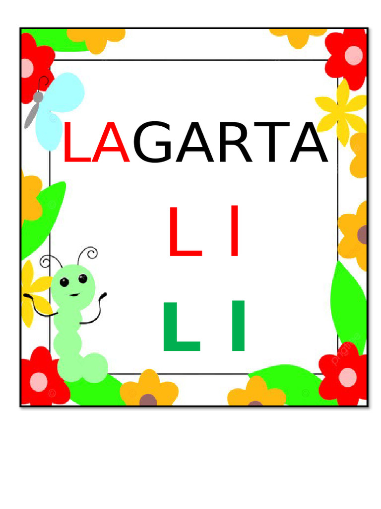 Impressões Letra L Lagarta LLL | PDF