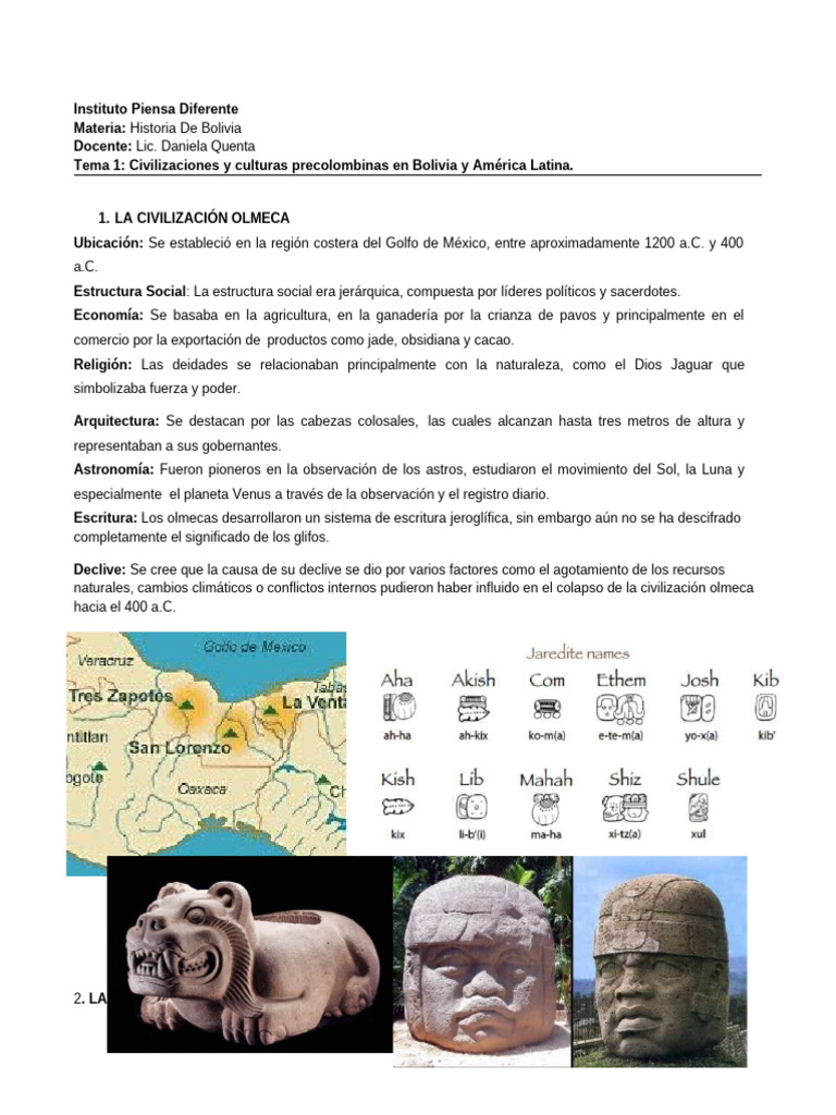 Civilizaciones Precolombinas en Bolivia | PDF | Civilización maya ...