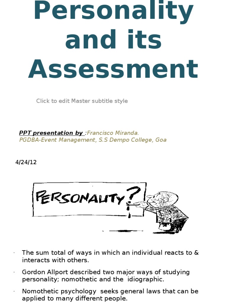 Personality Assessment Methods Explained | PDF | Career & Growth