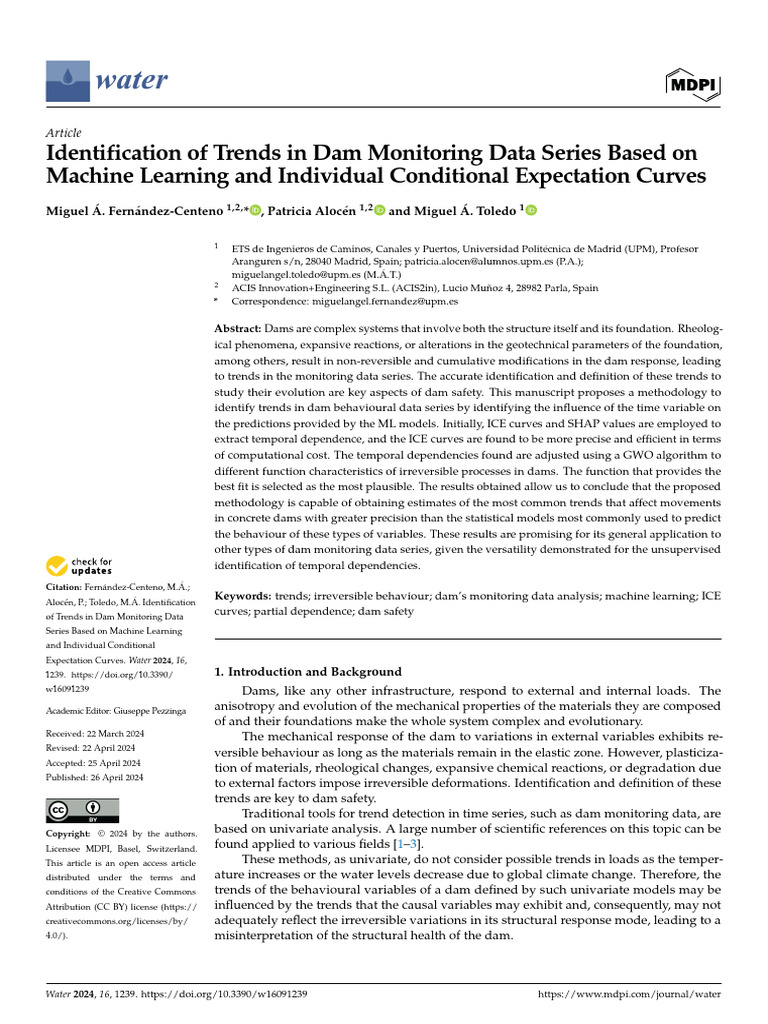 Trends in Dam Monitoring via Machine Learning | PDF | Dependent And ...