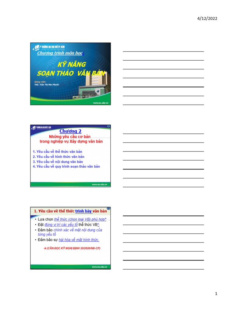Slide Chuong 2 - Nhung Yeu Cau Co Ban Trong STVB | PDF