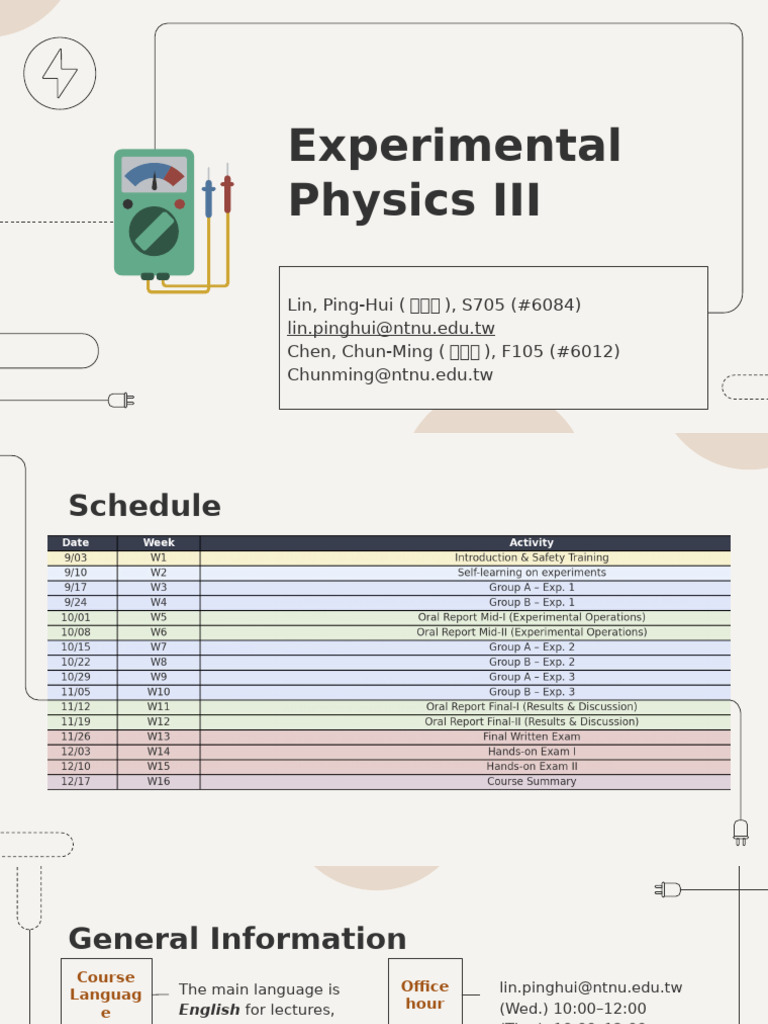 Experimental Physics III Course Overview | PDF | Experiment | Atomic ...