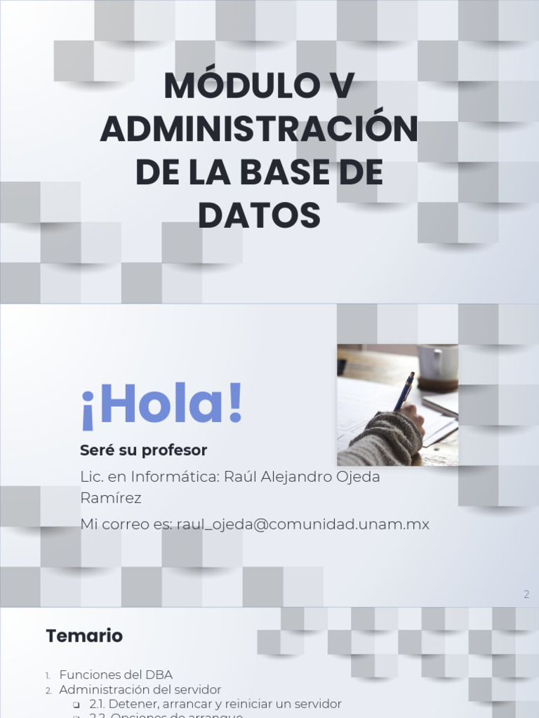 Clase 1 Modulo V 21052025 | PDF | Bases de datos | Servidor (Computación)