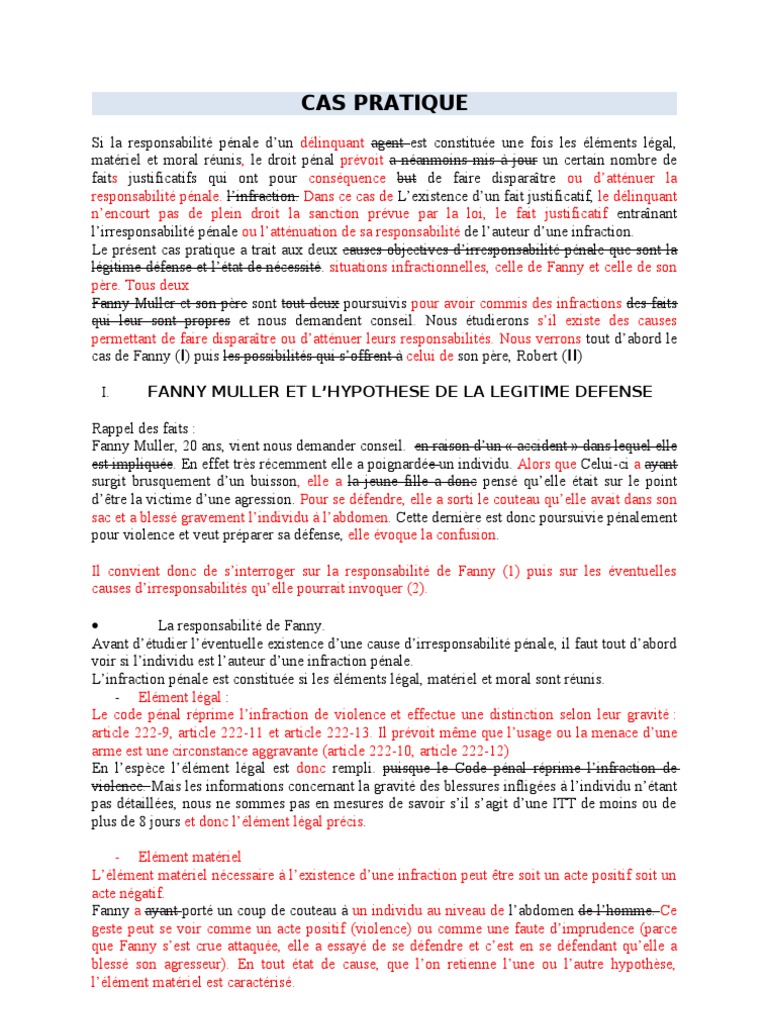 Cas Pratique  PDF  Loi criminelle  Justice