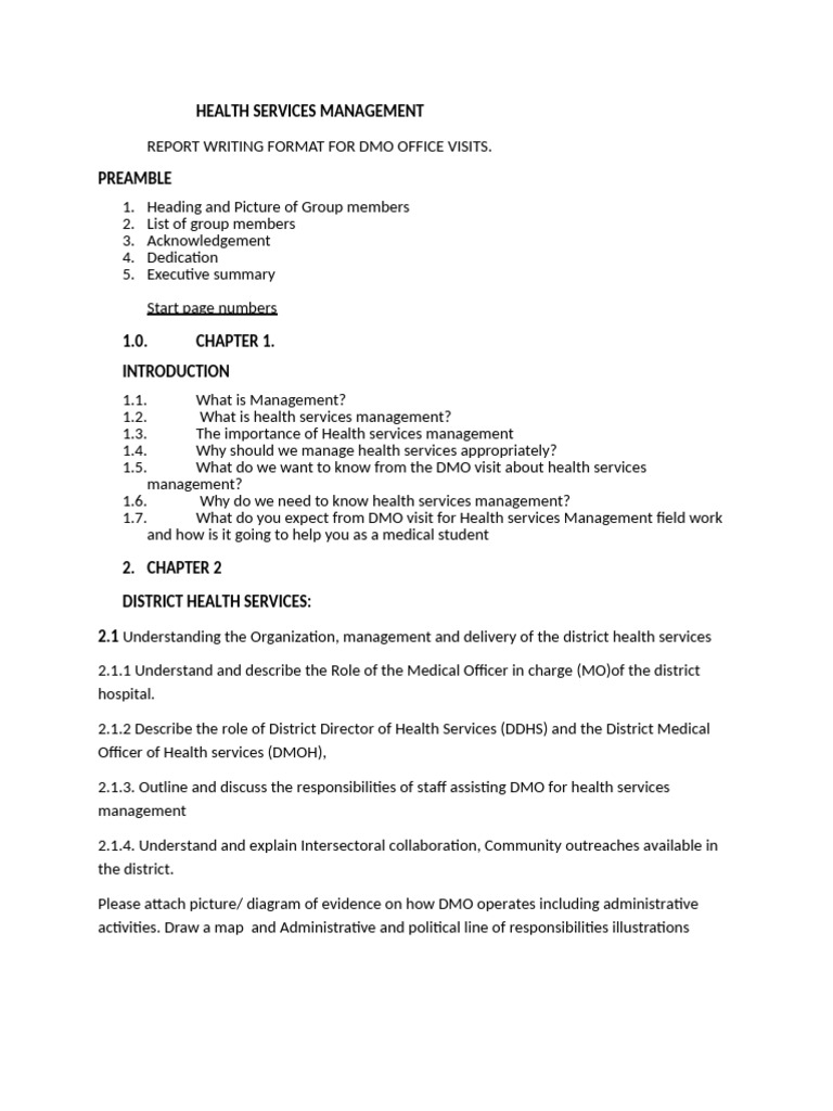 Health Services Management Overview | PDF | Epidemiology | Centers For ...