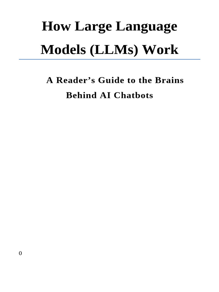 How Large Language Models (LLMS) Work | PDF | Artificial Intelligence ...
