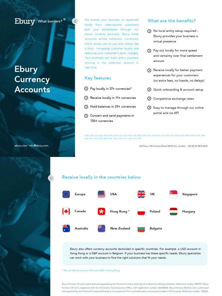 Ebury Currency Accounts | PDF | Currency | Foreign Exchange Market