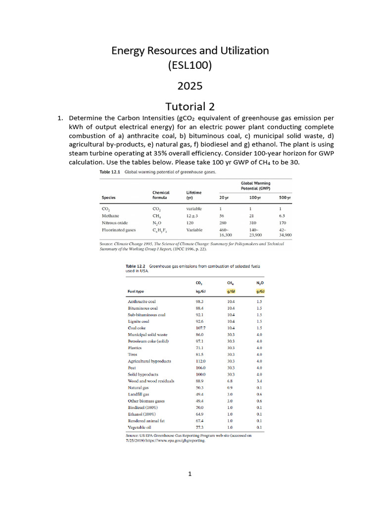 Carbon Intensity and Energy Costs Analysis | PDF