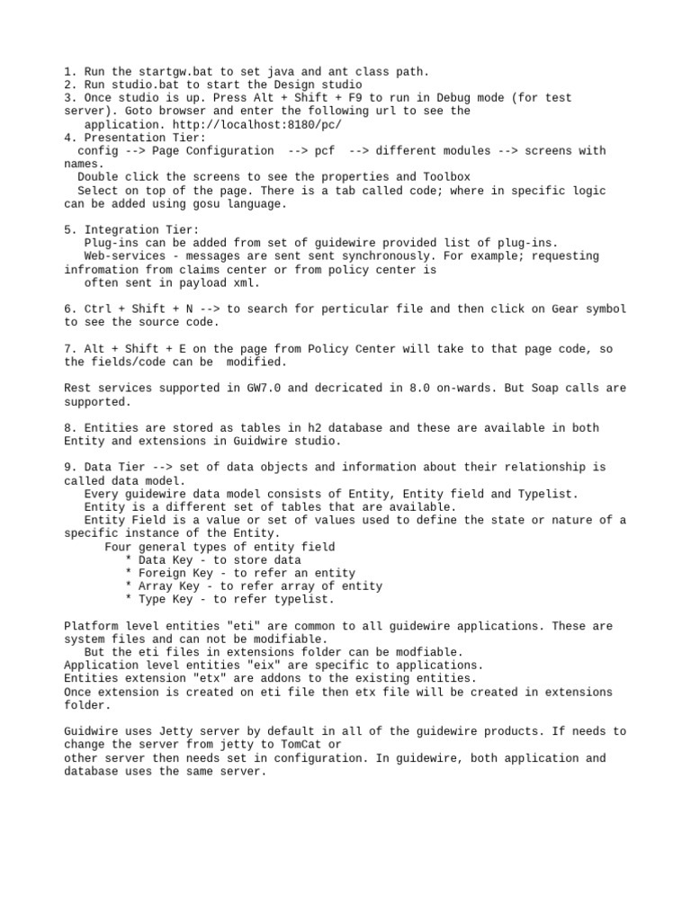 Guidewire Setup and Configuration Guide | PDF