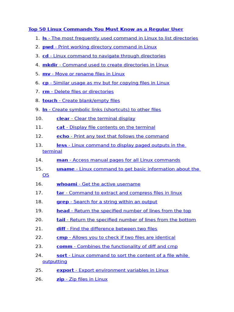 Essential Linux Commands Overview | PDF | File Transfer Protocol ...