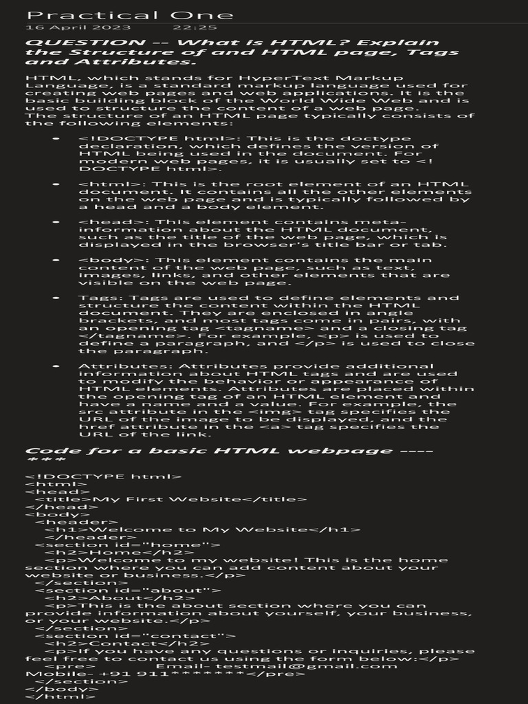 Practical One | PDF