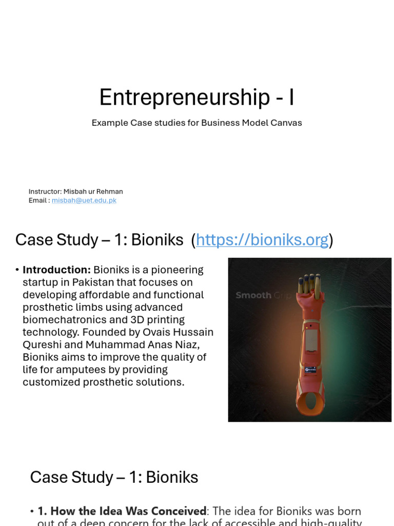 Business Model Canvas Case Studies | PDF | Prosthesis | Business