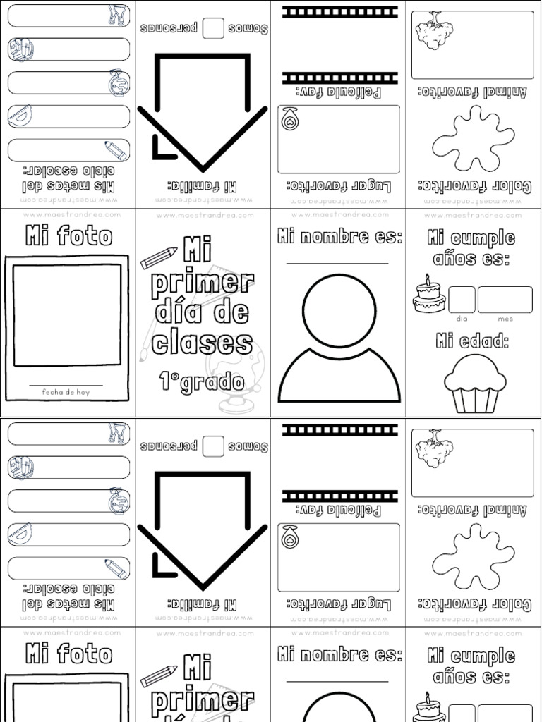 Mi Primer Día de Clases: Actividades | PDF