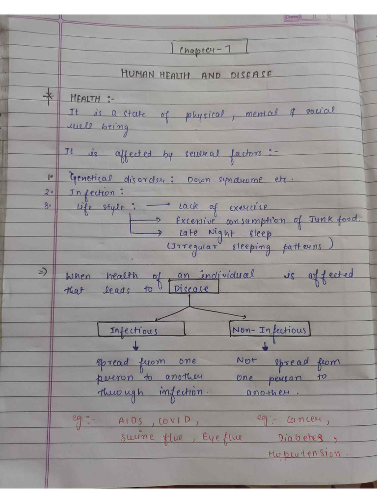 Human Health Notes | PDF