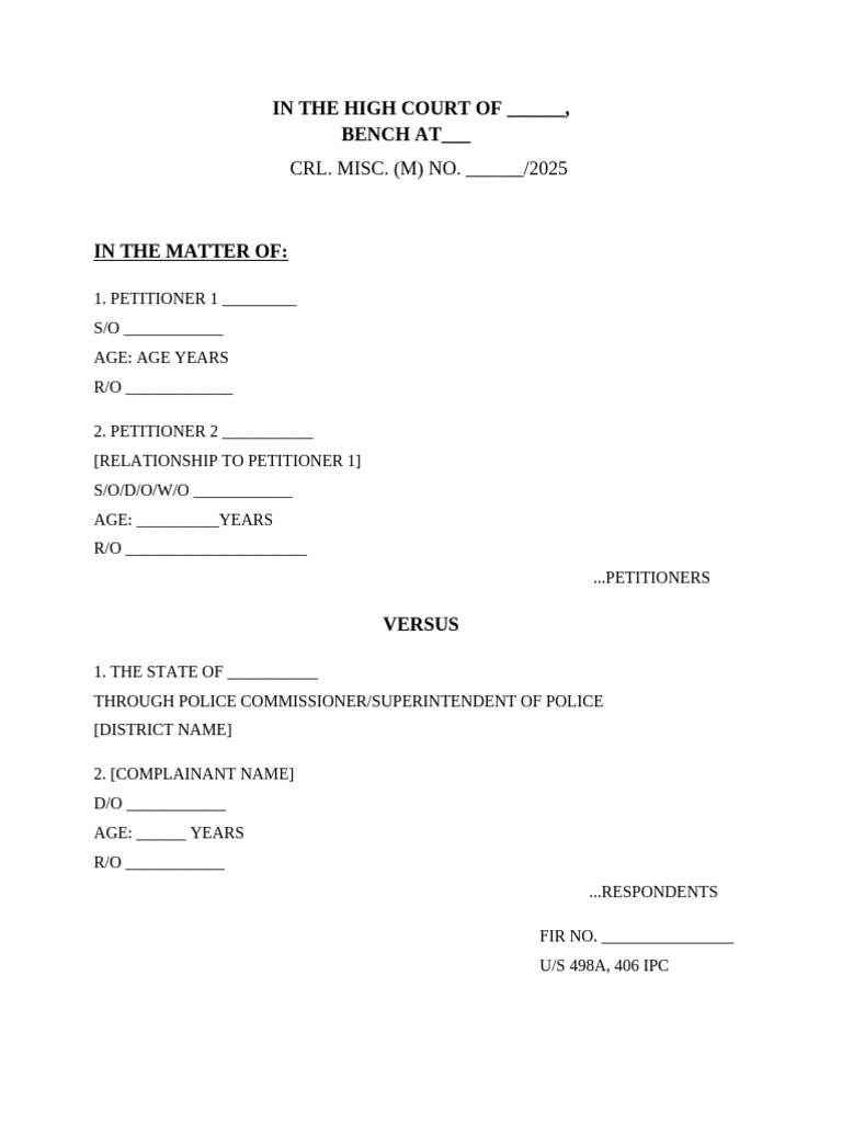 in The High Court of (State Name) | PDF | Criminal Procedure In South ...
