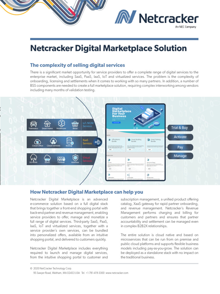 Solution Brief Netcracker Digital Marketplace Explained | PDF ...