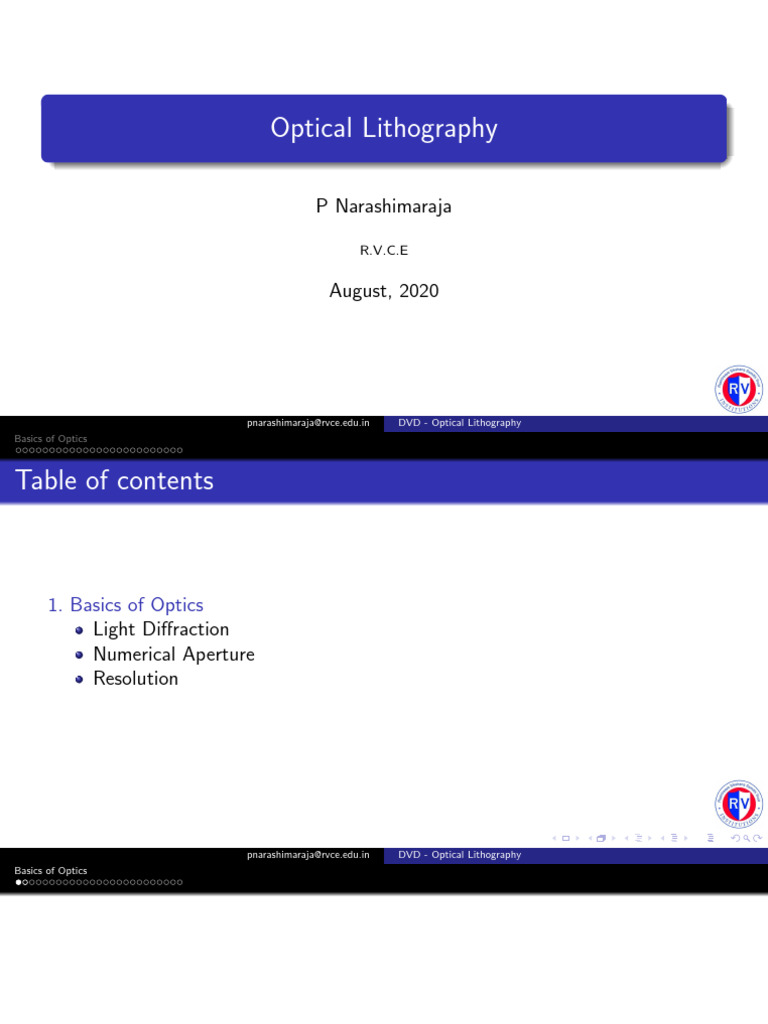 Optical Lithography Basics Explained | PDF | Angular Resolution | Optics