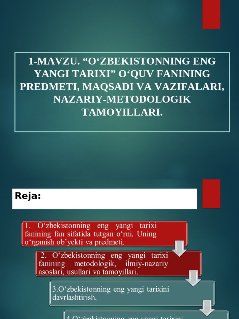 1 Mavzu Slayd | PDF