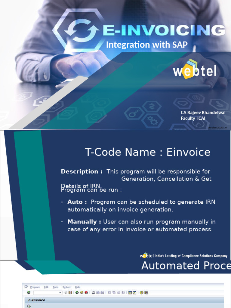 E-Invoice Integration in SAP | PDF | File Transfer Protocol | Utility ...