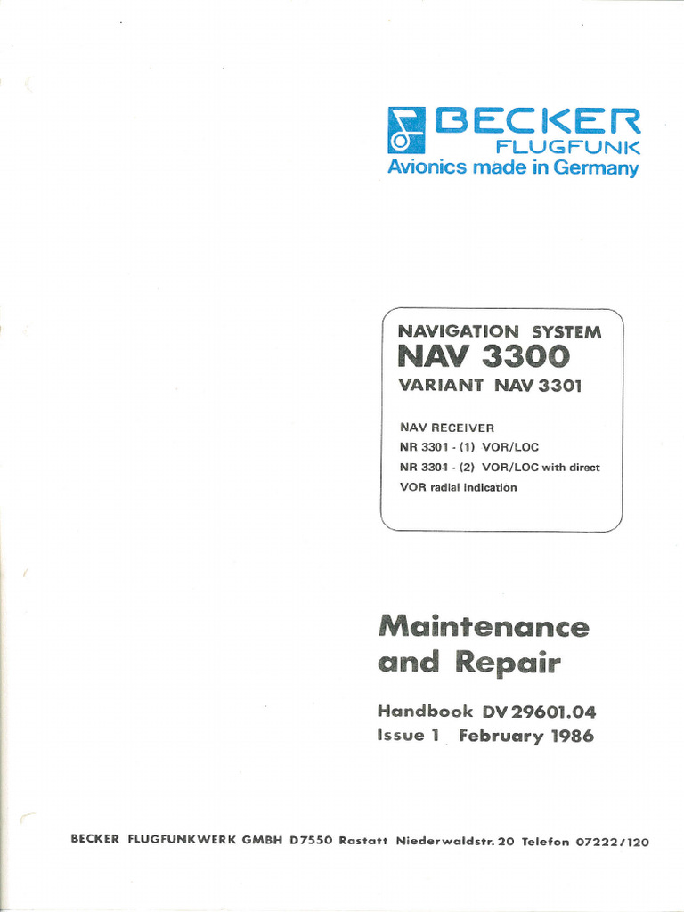 Nav 3300 | PDF