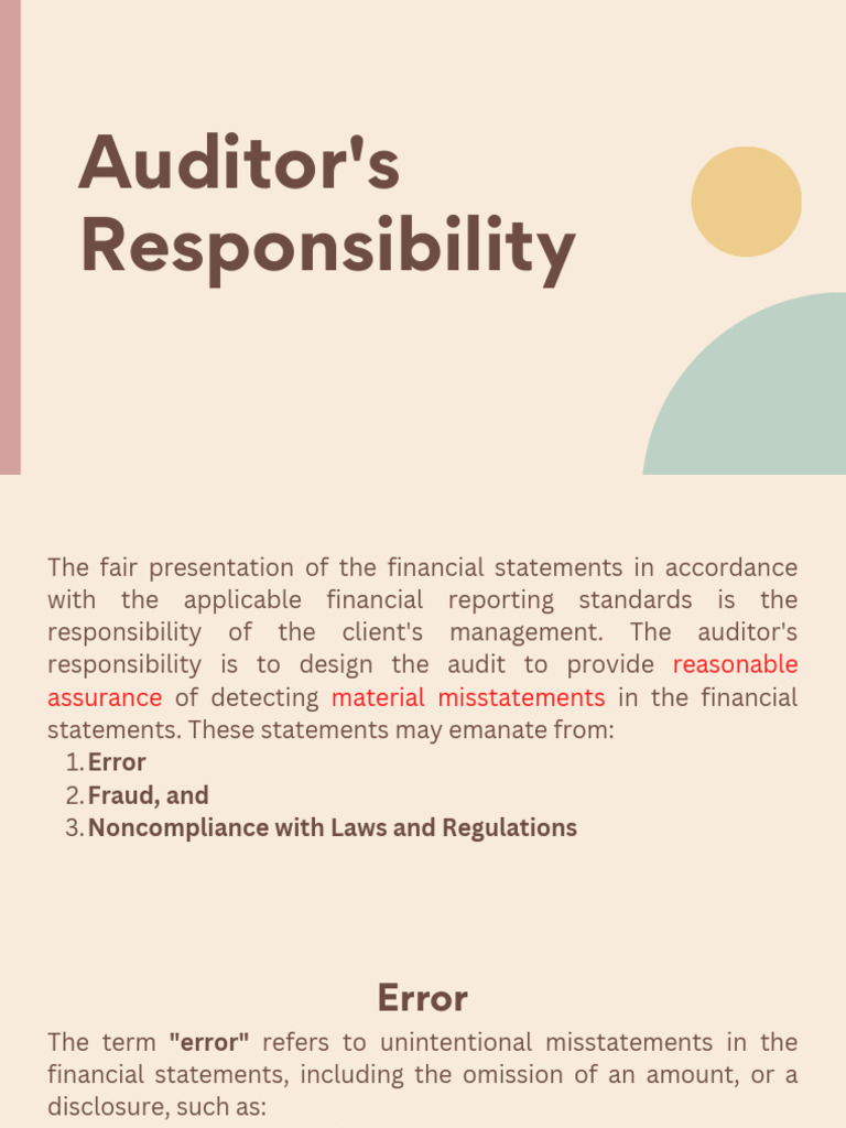 Auditor's Role in Fraud Detection | PDF | Audit | Internal Control