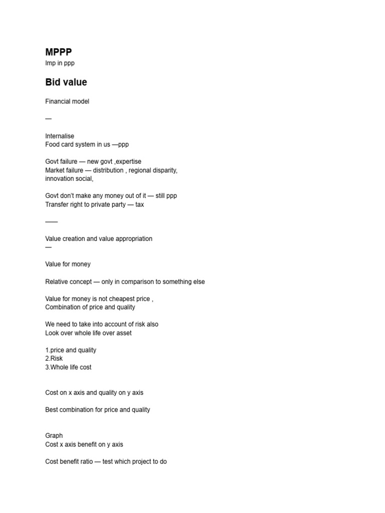 Understanding PPPs: Value, Risks, and Models | PDF | Public–Private ...