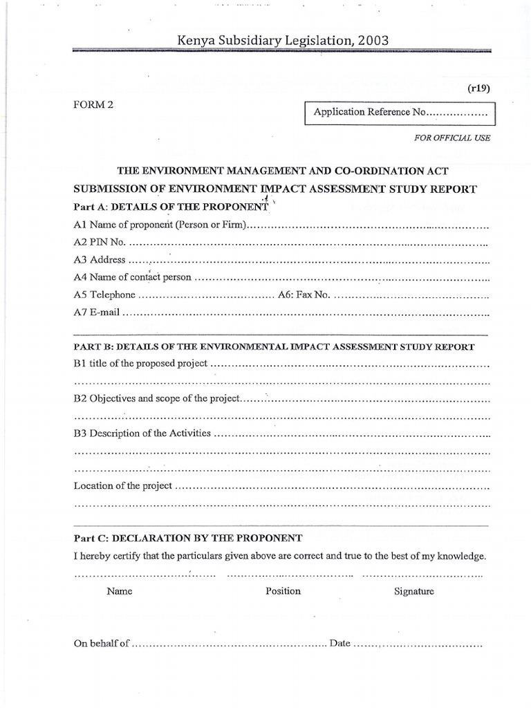 Submissionof EIAreportform 2 | PDF