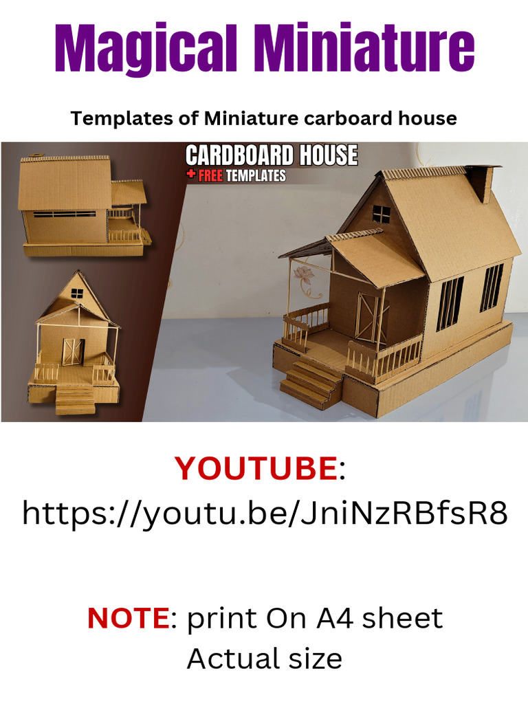 Templates of Miniature Cardboard House | PDF