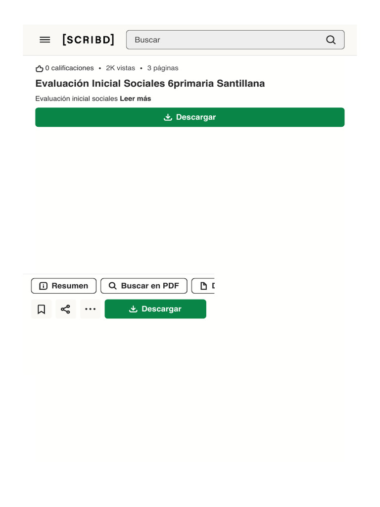 Evaluación Inicial Sociales 6 Primaria | PDF
