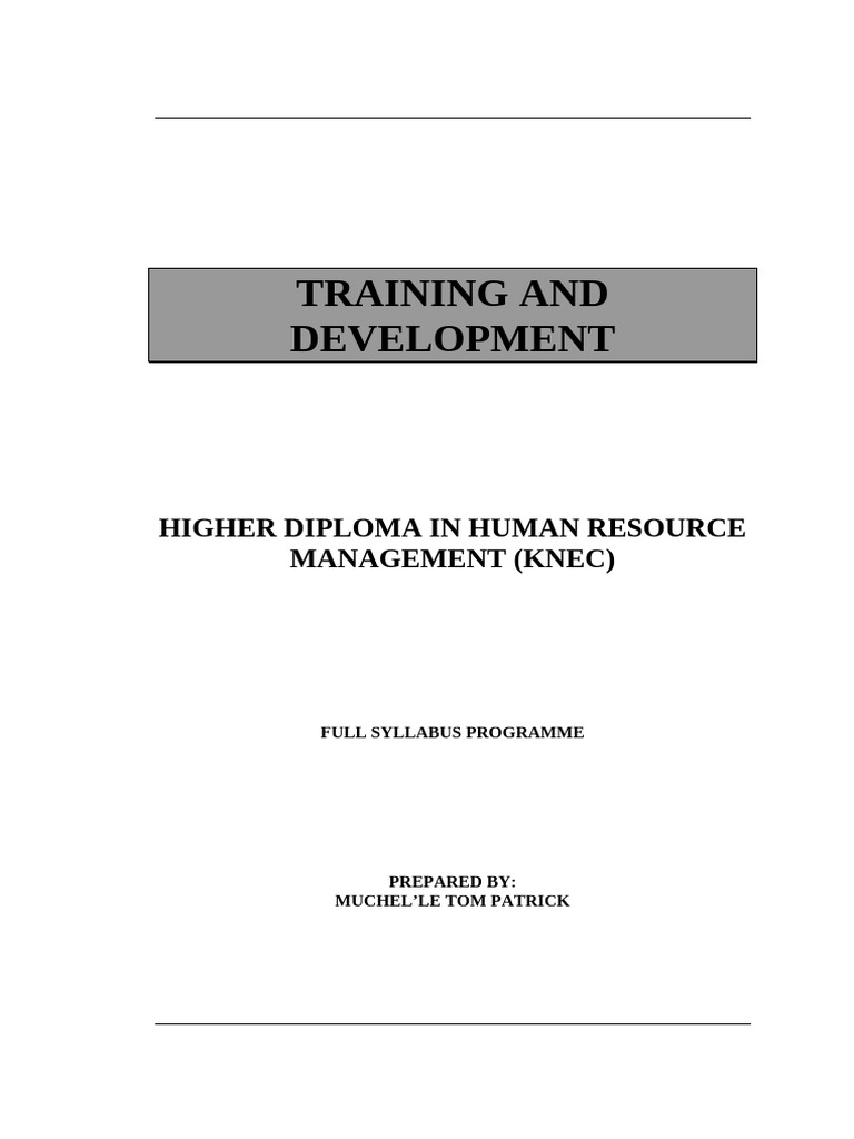 Training Principles and Development Guide | PDF | Learning | Goal