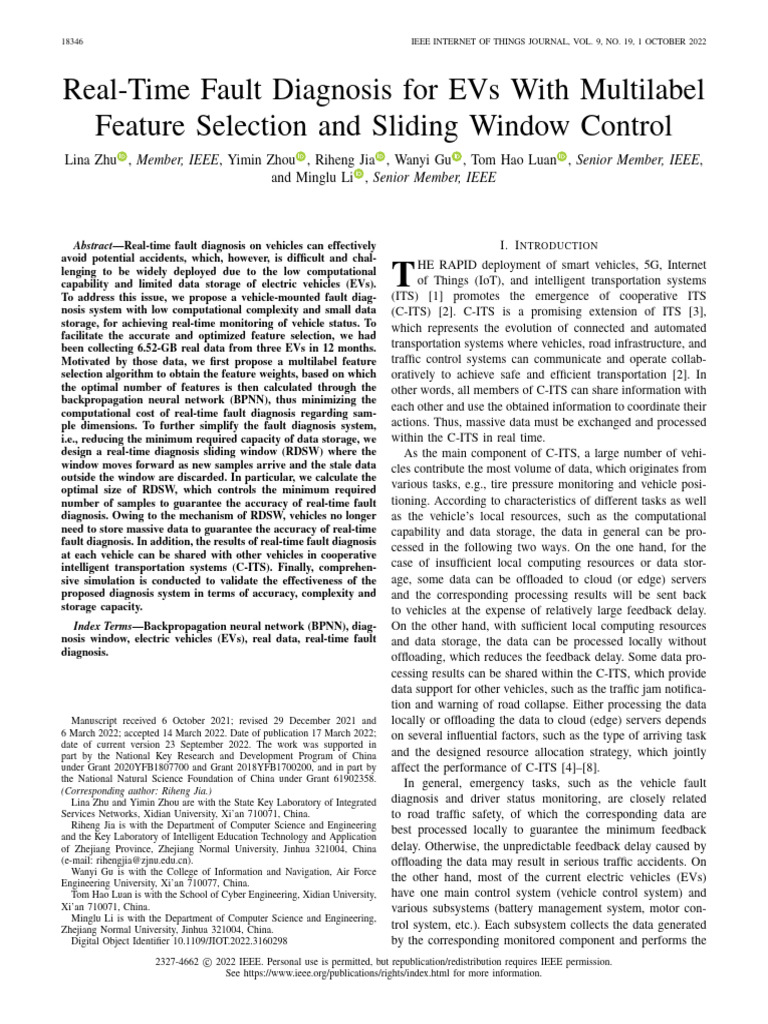 Real-Time EV Fault Diagnosis System | PDF | Support Vector Machine ...