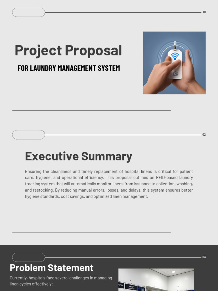 RFID Linen Tracking System Proposal | PDF | Radio Frequency ...