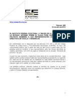 Comunicado de Prensa IFE-005-2012