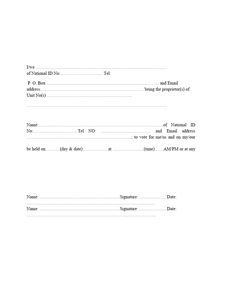 Proxy Appointment Form SP 25 | PDF