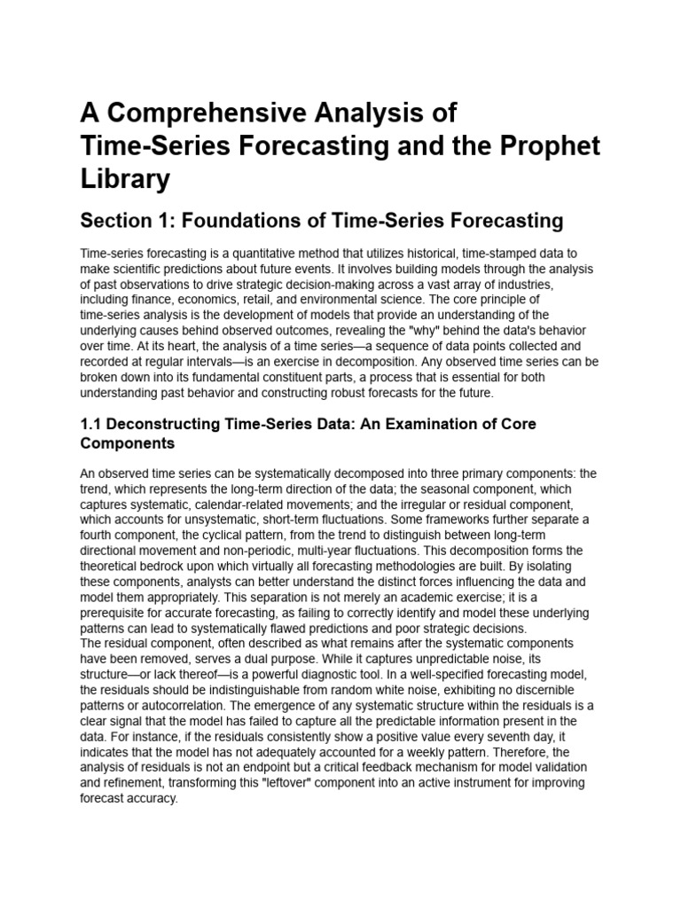 Time-Series Analysis and Prophet Library | PDF | Autoregressive ...