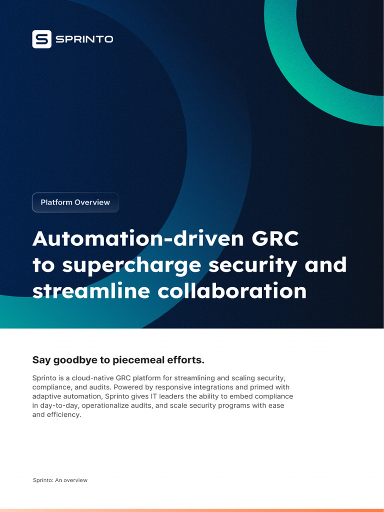 Platform Overview - Sprinto | PDF