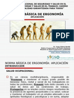 Norma básica de ergonomía: aplicación