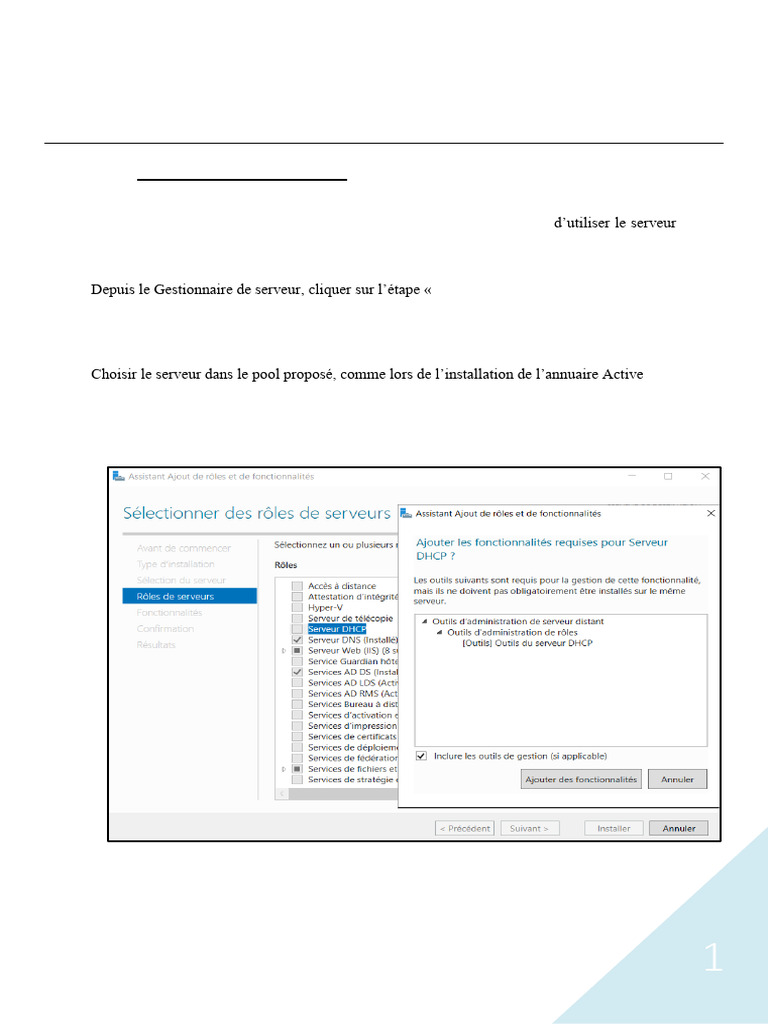 Configuration et test du serveur DHCP | PDF | Adresse IP | Serveur ...