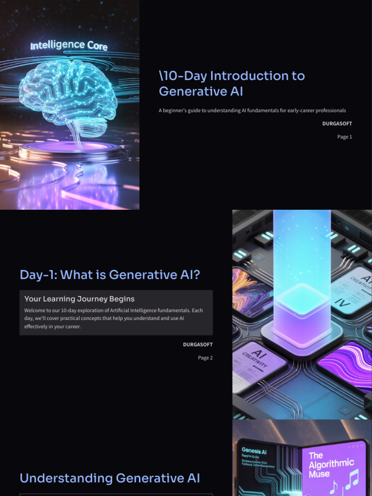 Generative AI Fundamentals for Beginners | PDF | Artificial ...