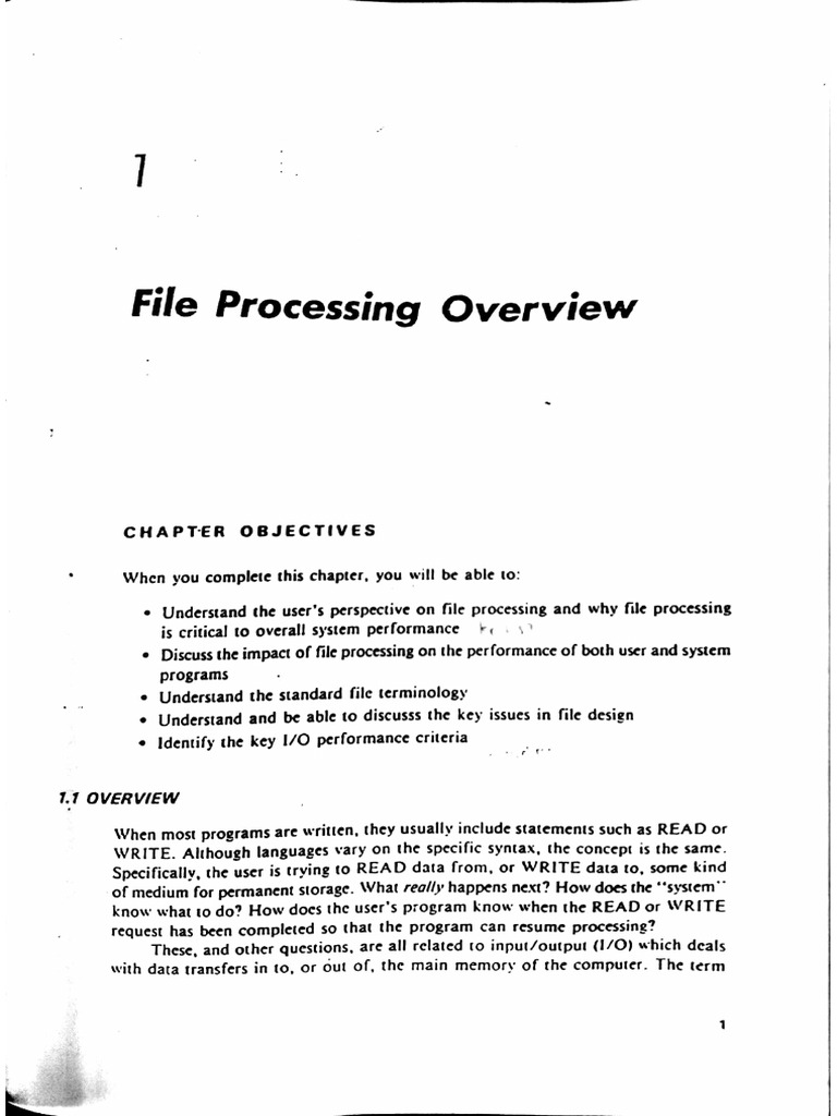 Sistem Berkas - Bab 1 File Processing Overview | PDF