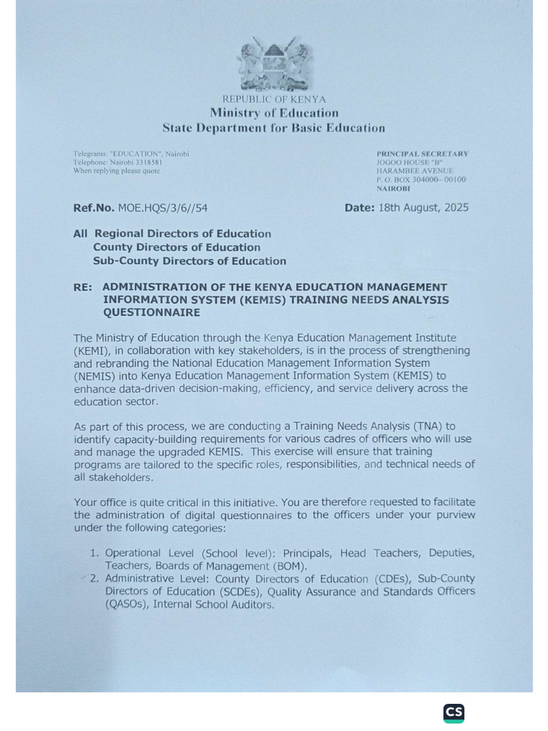 Administration of Kemis 250819 104318 | PDF