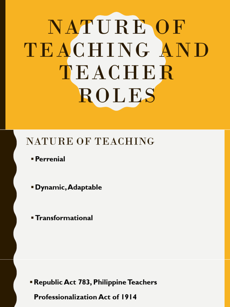 Understanding Teaching and Teacher Roles | PDF | Teachers | Learning