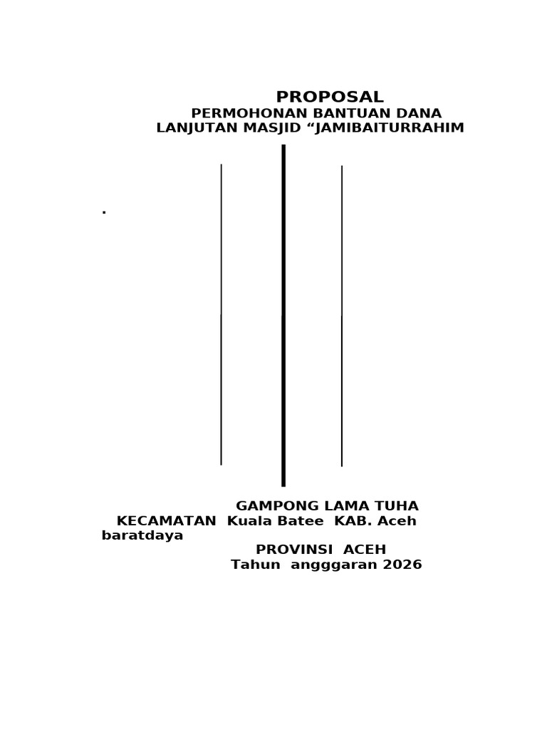 Proposal Bantuan Dana Pembangunan Masjid | PDF