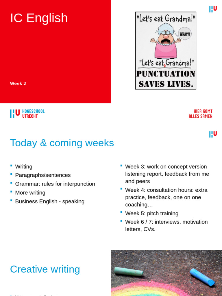 ICC English Week 2 24-25 | PDF | Comma | Punctuation