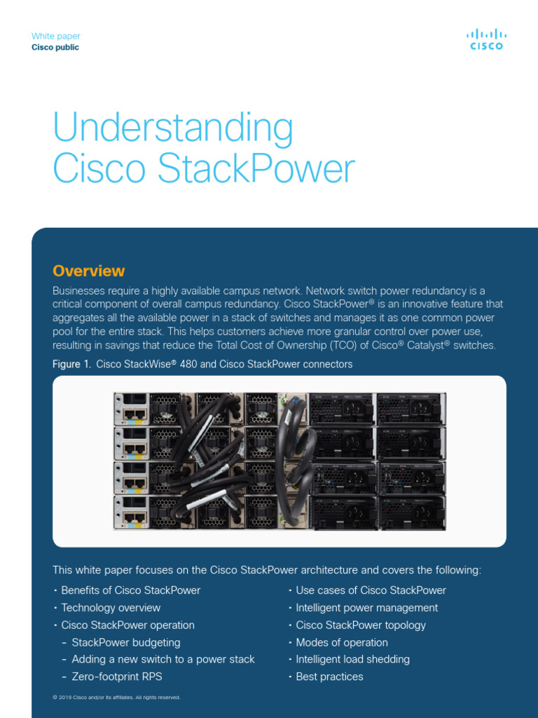 Cisco Stack Power White Paper | PDF | Network Switch | Power Supply