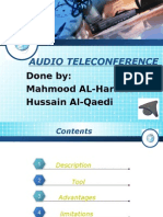 Audio Teleconference: Done By: Mahmood AL-Harrasi Hussain Al-Qaedi